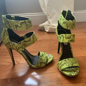 Steve Madden Neon Snake Heels